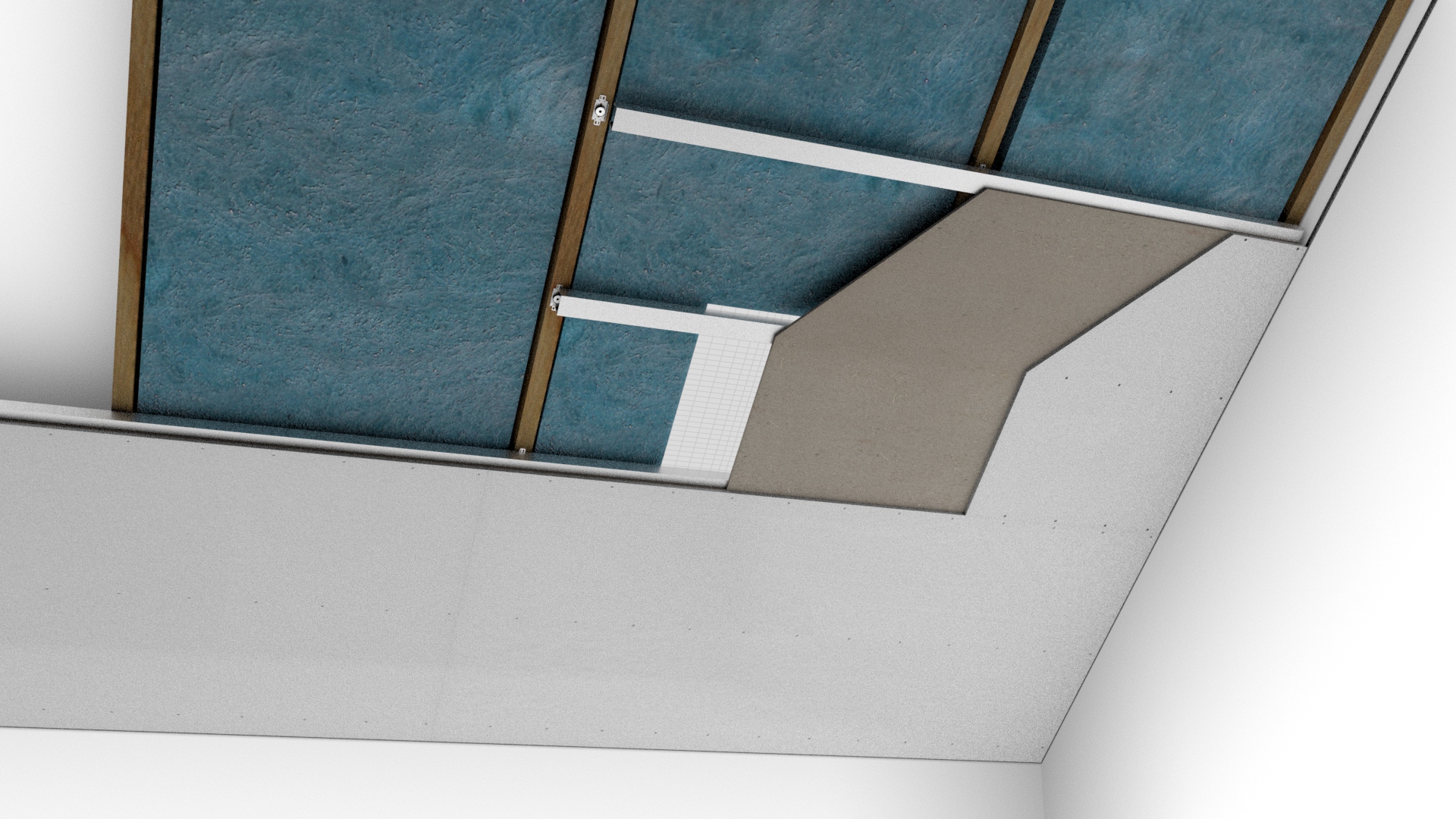 Faire un faux plafond acoustique sous les pentes de toit (mansardes)