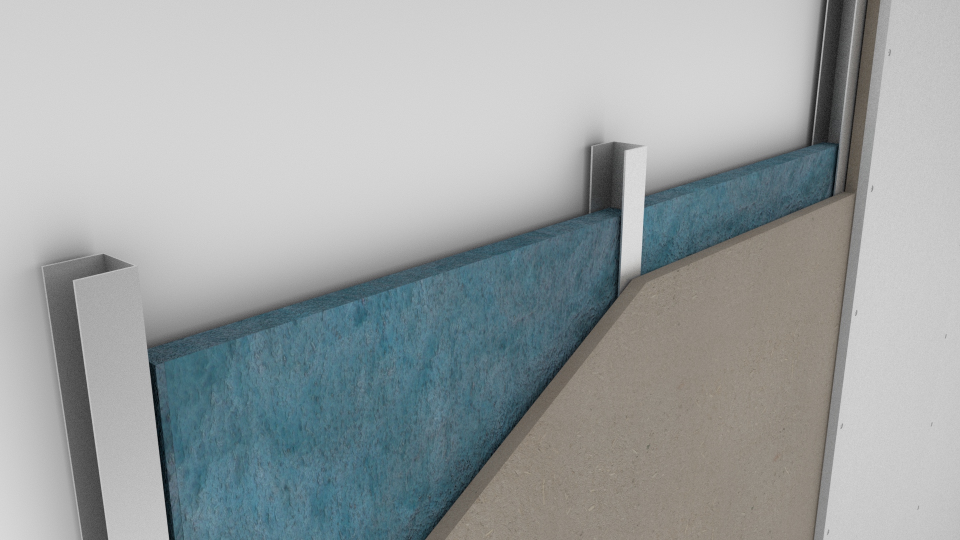 Schéma isolation acoustique mur