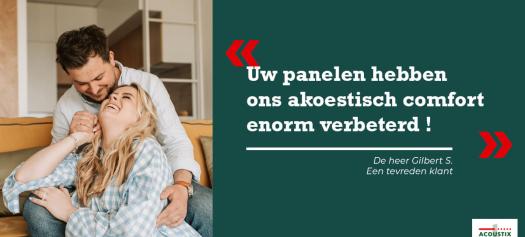 Uw panelen hebben ons akoestisch comfort enorm verbeterd