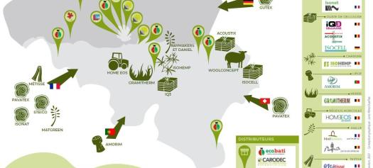 Cartographie isolants biosourcés