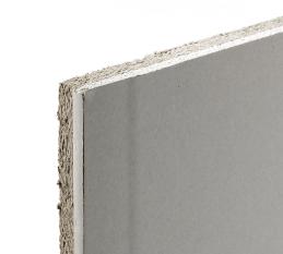 Panneau pour isolation acoustique contrecollé à une plaque de finition de plâtre densifié