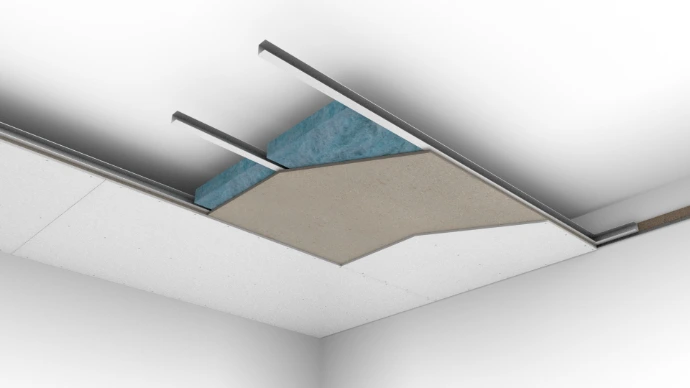 Schéma d'isolation acoustique du plafond