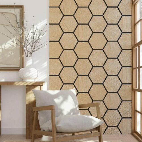 Panneaux acoustiques bois hexagone