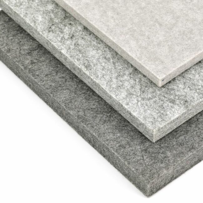 Panneau en feutre pet felt gris