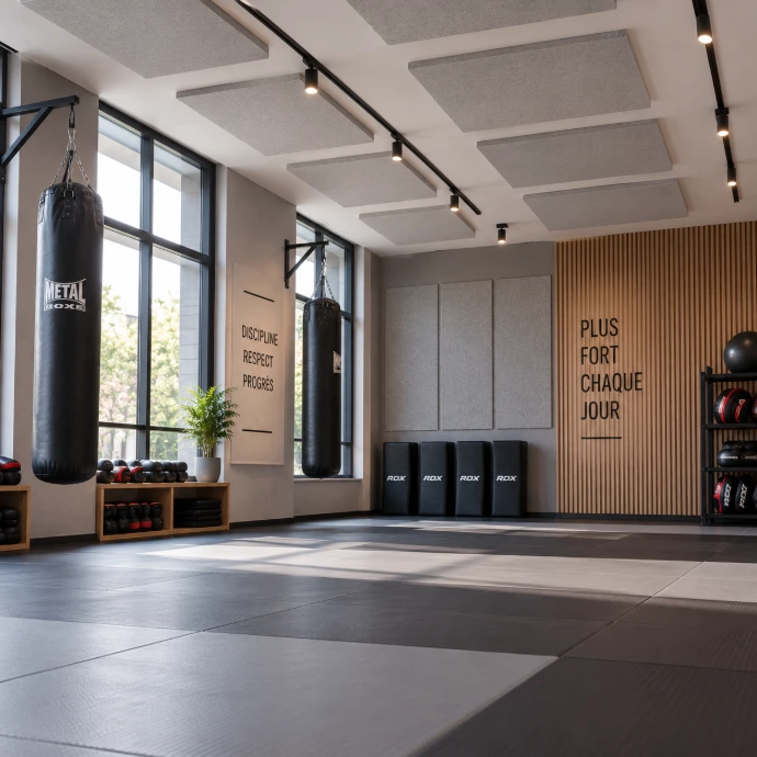 Grand salle de boxe moderne